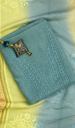 Load image into Gallery viewer, Women&#39;s Lakhnavi Handcrafted Mul Chanderi Kurta And Dupatta Set - HONC0159591
