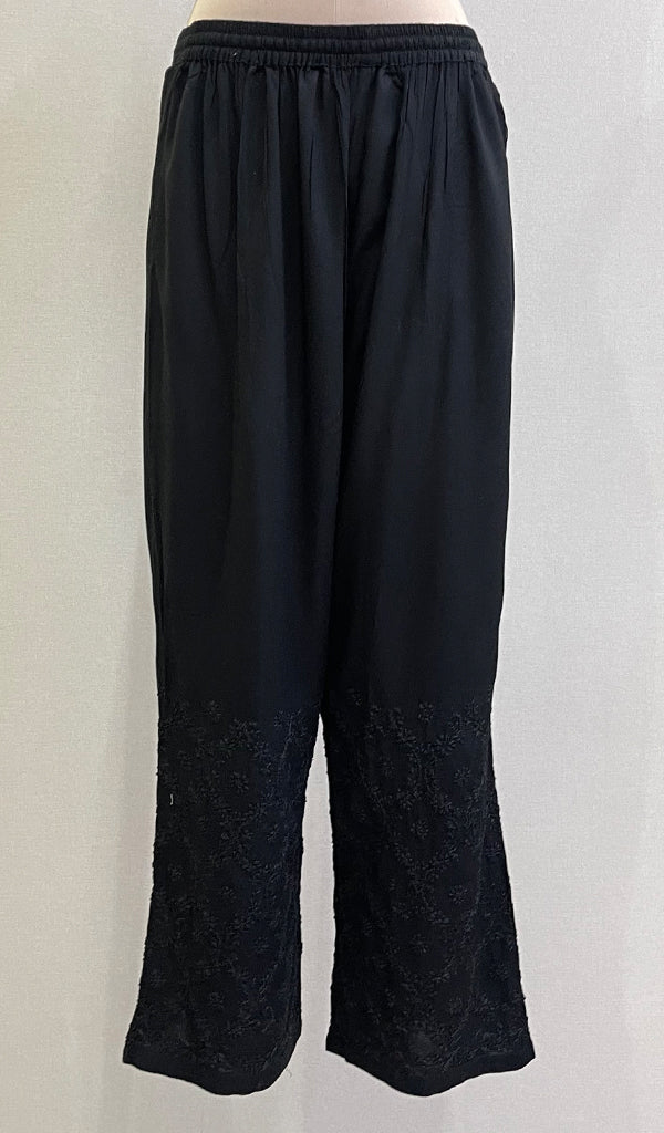 Women's Lucknowi Handcrafted Rayon Chikankari Palazzo - HONC0167700