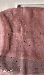 将图像加载到图库查看器中， Marifa Women's Lakhnavi Handcrafted Pure Organza Chikankari Unstitched Kurta And Dupatta Set- HONC0341366