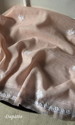 Load image into Gallery viewer, Women's Lakhnavi Handcrafted Kota Cotton Unstitched Kurta And Dupatta Set- HONC0318738