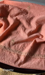Load image into Gallery viewer, Women's Lakhnavi Handcrafted Mul Chanderi UnStitched Kurta And Dupatta Set - HONC0280877
