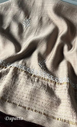 Load image into Gallery viewer, Women&#39;s Lakhnavi Handcrafted Munga Silk Chikankari Kurta And Dupatta Set- HONC0283178
