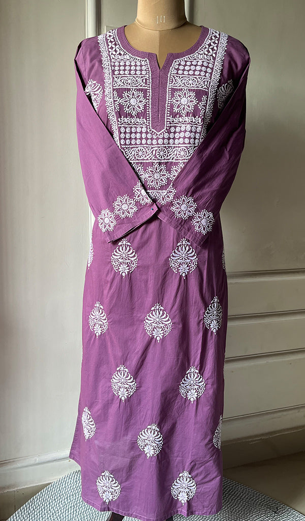 Women's Lucknowi Handcrafted Cotton Chikankari Kurti - HONC0300980