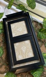 Load image into Gallery viewer, Handcrafted Chikankari Tray with Two Coasters – Wooden Frame - HONC0313521
