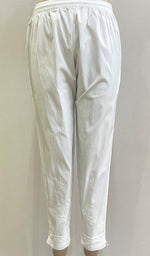 Load image into Gallery viewer, Women&#39;s Lakhnavi Handcrafted Cotton Chikankari Pant - HONC0166241
