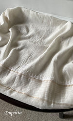 Load image into Gallery viewer, Women&#39;s Lakhnavi Handcrafted Mul Chanderi Semi - Stitched Kurta And Dupatta Set - HONC0270056
