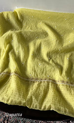 将图像加载到图库查看器中， Chidiya Women's Lakhnavi Handcrafted Mul Chanderi Unstitched Chikankari Full Suit Material - HONC0330319
