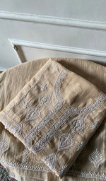 将图像加载到图库查看器中， Aavya Women's Lakhnavi Handcrafted Mul Chanderi Unstitched Kurta And Dupatta Set- HONC0348673
