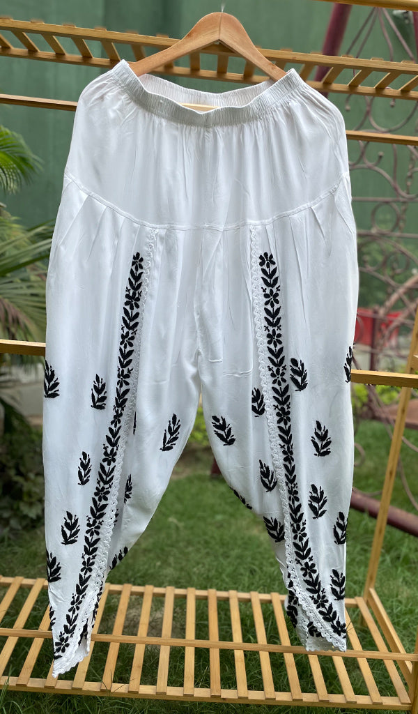 Women's Lucknowi Handcrafted Cotton Chikankari Dhoti - HONC0292312