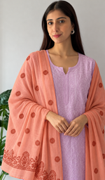 Women's Lucknowi Handcrafted Cotton Chikankari Dupatta - HONC0306245