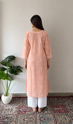 Women's Lucknowi Handcrafted Cotton Chikankari Kurti- HONC0392388