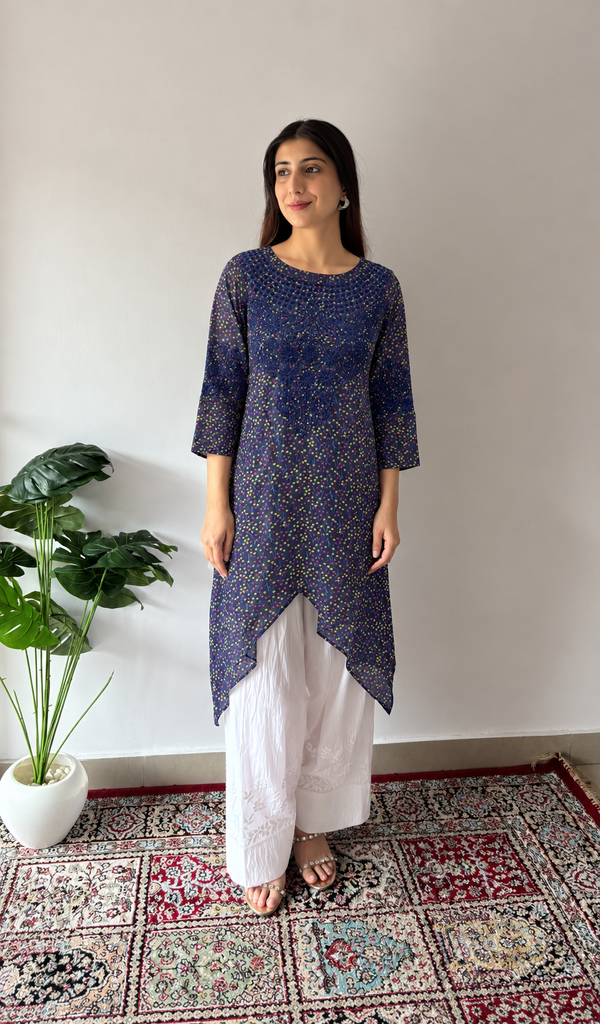 Cotton Chikankari Stitched Kurti HONC070219