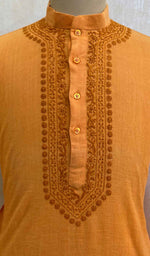 Load image into Gallery viewer, Men&#39;s Lucknowi Handcrafted Cotton Chikankari Kurta -  HONC021641