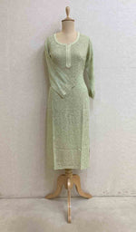 Women's Lakhnavi Handcrafted Viscose Georgette Chikankari Kurti - HONC026175