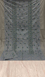 将图像加载到图库查看器中， Lakhnavi 手工制作的 Chikankari 棉质床单套装 - HONC043422