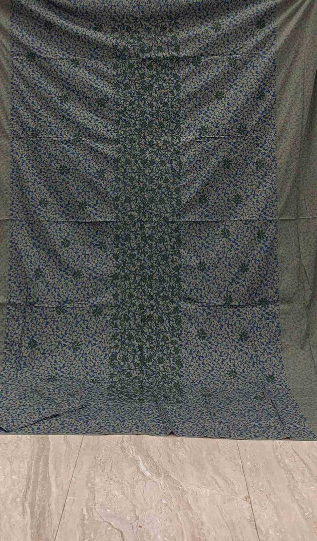Lakhnavi 手工制作的 Chikankari 棉质床单套装 - HONC043437