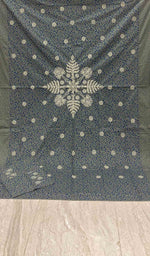 将图像加载到图库查看器中， Lakhnavi 手工制作的 Chikankari 棉质床单套装 - HONC043436