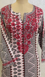 Load image into Gallery viewer, Women&#39;s Lakhnavi Handcrafted  Faux-Georgette Chikankari Top - HONC067295
