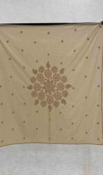 将图像加载到图库查看器中， Lakhnavi 手工制作的棉质 Chikankari 桌布 - HONC041275
