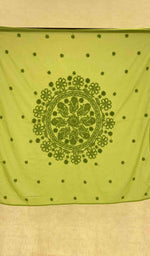 将图像加载到图库查看器中， Lakhnavi 手工制作的棉质 Chikankari 桌布 - HONC041209