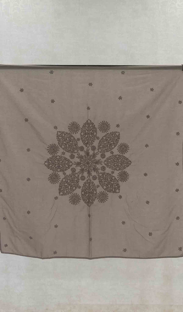 Lakhnavi Handcrafted Cotton Chikankari Table Cover - HONC041268