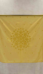 将图像加载到图库查看器中， Lakhnavi 手工制作的棉质 Chikankari 桌布 - HONC041254