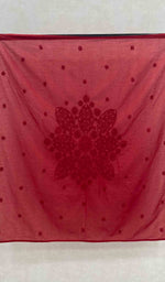 将图像加载到图库查看器中， Lakhnavi 手工制作的棉质 Chikankari 桌布 - HONC041269