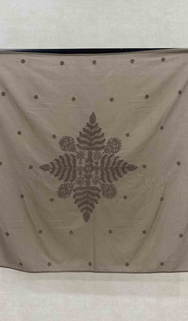 Lakhnavi 手工制作的棉质 Chikankari 桌布 - HONC041243