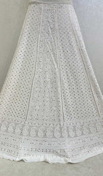 Load image into Gallery viewer, Women&#39;s Lakhnavi Handcrafted Viscose Georgette Chikankari Ghera  - HONC0110380
