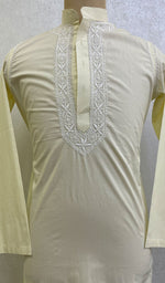 Load image into Gallery viewer, Men&#39;s Lucknowi Handcrafted Cotton Chikankari Kurta -  HONC0115475
