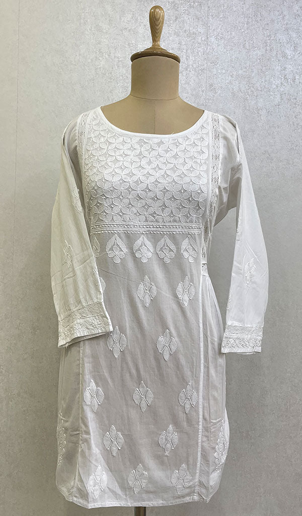 Women's Lakhnavi Handcrafted Cotton Chikankari Top - HONC0111348
