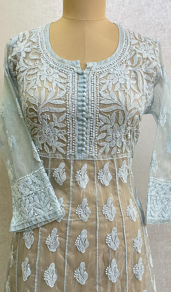 Popular Brown Chikankari Work Kurti and Brown Chikankari Work Tunic Online  Shopping