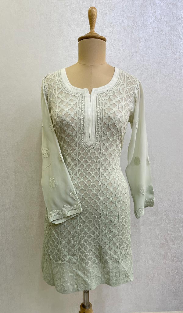 Women's Lucknowi Handcrafted Viscose Georgette Chikankari Top - HONC0109015