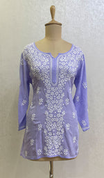 Load image into Gallery viewer, Fariah  Women&#39;s Lakhnavi Handcrafted Modal Cotton Chikankari Top - HONC0136490
