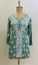Load image into Gallery viewer, Women&#39;s Lakhnavi Handcrafted Modal Cotton Chikankari Top - HONC0136532