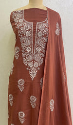 Load image into Gallery viewer, Women&#39;s Lakhnavi Handcrafted Cotton Chikankari Suit Material - Honc0133564