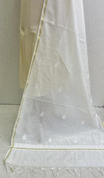 Load image into Gallery viewer, Women&#39;s Lakhnavi Handcrafted Chanderi Silk Chikankari Dupatta - Honc0108740
