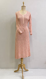 Women's Lakhnavi Handcrafted Viscose Georgette Chikankari Kurti- HONC0139817