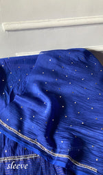 Load image into Gallery viewer, Women's Lakhnavi Handcrafted Mul Chanderi Unstitched Chikankari Full Suit - HONC0344642