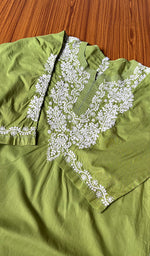 Load image into Gallery viewer, Meerab Women&#39;s Lucknowi Handcrafted Cotton Chikankari Kurti - HONC0301013
