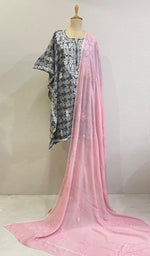 将图像加载到图库查看器中， Ayesha Women&#39;s Lucknowi Handcrafted Viscose Georgette Chikankari Dupatta - HONC0163965
