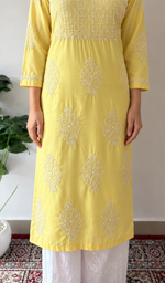 Mantasha Women's Lucknowi Handcrafted Cotton Chikankari Kurti - HONC0135326