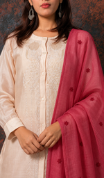 Women's Lucknowi Handcrafted Cotton Chikankari Dupatta - HONC0306251
