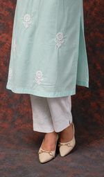 Falak Women's Lucknowi Handcrafted Cotton Chikankari Kurti - HONC0220704