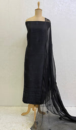 Load image into Gallery viewer, Women&#39;s Lakhnavi Handcrafted Raw Silk Chikankari Kurta And Dupatta Set - HONC0129556
