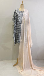 将图像加载到图库查看器中， Ayesha Women&#39;s Lucknowi Handcrafted Viscose Georgette Chikankari Dupatta - HONC0163969
