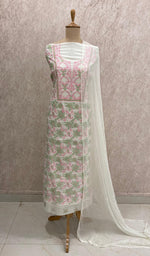 Load image into Gallery viewer, Sidra Women&#39;s Lakhnavi Handcrafted Cotton Chikankari Suit Material - HONC0284969
