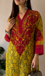 Multicolor Cotton Chikankari Stitched Kurti