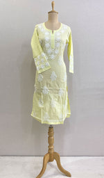 将图像加载到图库查看器中， Anam Women&#39;s Lucknowi Handcrafted Cotton Chikankari Kurti - HONC0208704
