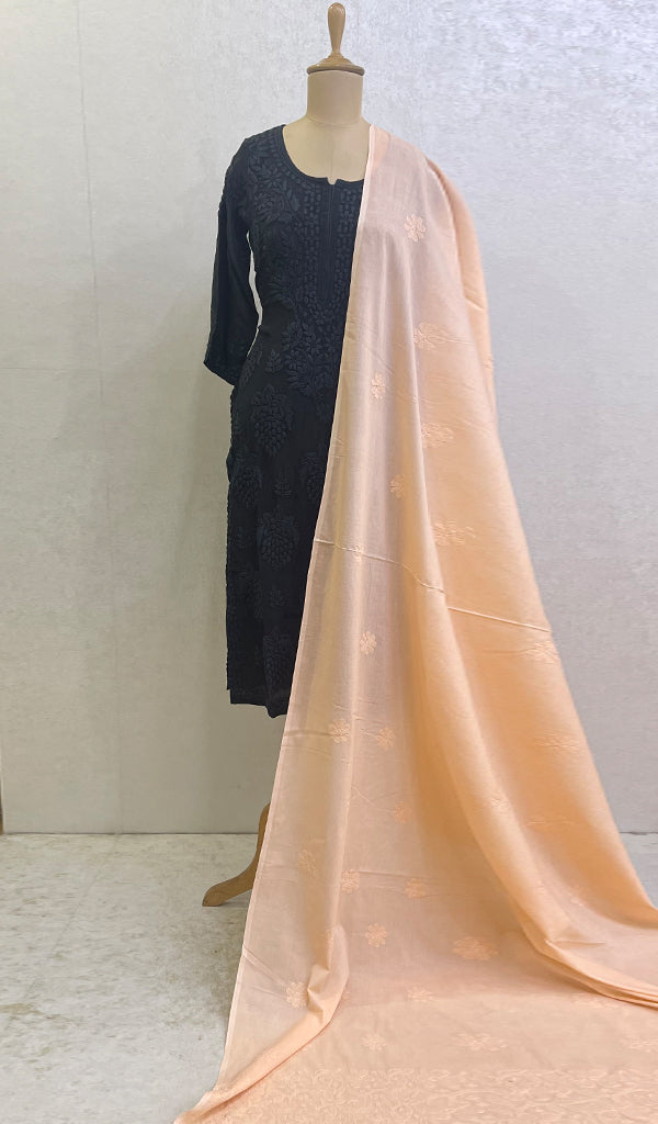 Women's Lucknowi Handcrafted Cotton Chikankari Dupatta - HONC0152465